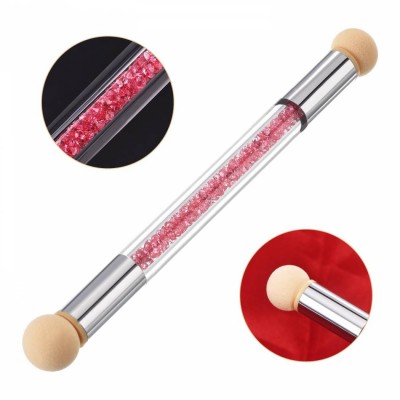 Nail Painting Sponge Nail Brush Picking Dotting Gradient Pen Brush Ombre dyeing Nail Art Tools with 4 Replacement Heads