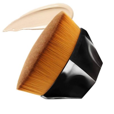 Foundation Makeup Brush Flat Top Kabuki Hexagon Face Blush Liquid Powder Foundation Brush For Blending Liquid Cream Or Flawless