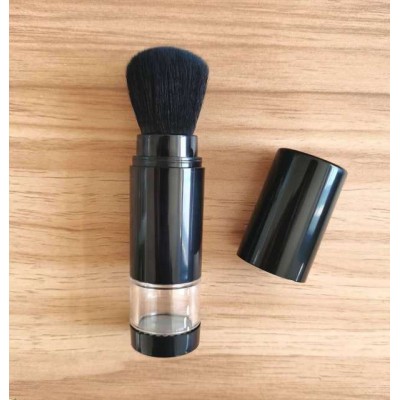 Goat Hair Kabuki Makeup Brush Automatically Spary Loose Powder Blush Brush Retractable Travel Multifunction Cosmetic Brush